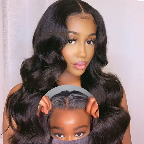 Miniatura 9 de Peluca de Cabello Humano con Corte Pixie Bob Sin Pegamento Pre Desplumada Pre Cortada Húmeda y Ondulada Pelucas de Encaje Frontal para Mujeres