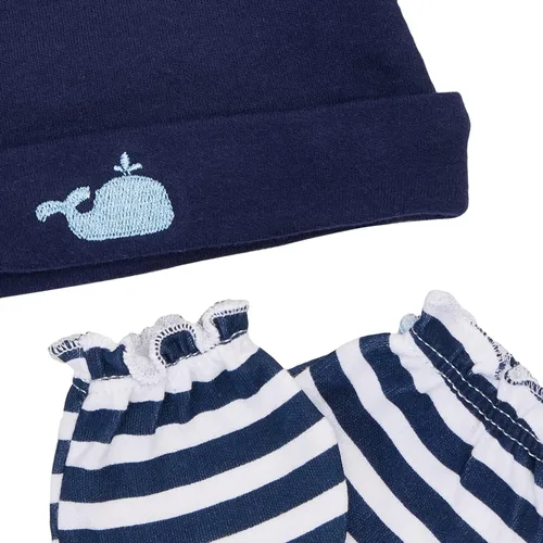 Miniatura 3 de Luvable Friends Baby Girls' Cotton Caps and Scratch Mittens