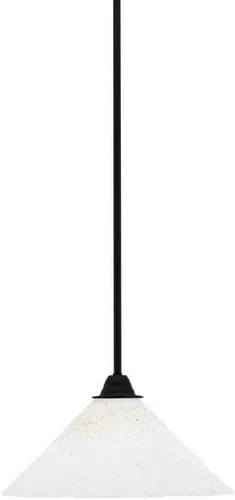 Miniatura 31 de Toltec Lighting Paramount - Mini colgante de 1 luz en acabado negro mate con cristal de arte perla de 7 pulgadas y estilo negro