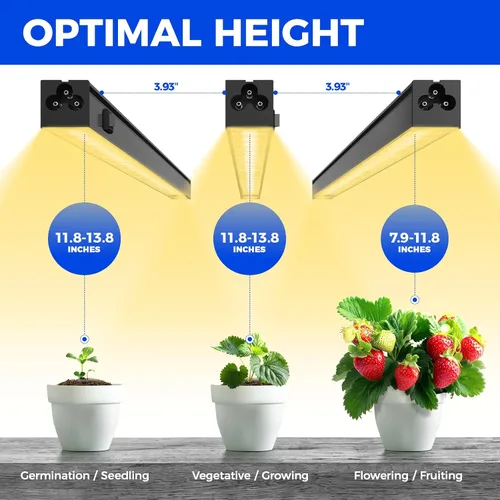 Miniatura 6 de Barrina Luces de crecimiento T5, lámpara de crecimiento de 1 pie para plantas de interior de espectro completo, bombillas LED de cobertura negra