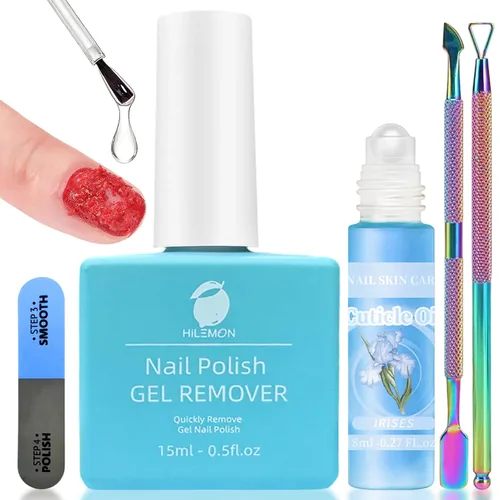 Quitaesmalte Rápido para Esmalte de Uñas en Gel, Quitaesmalte de Gel Mágico Elimina Fácilmente el Esmalte en 3 Minutos, Sin Remojo ni Envoltorio,