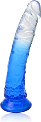 Consolador realista de gelatina, consolador de punto G con fuerte ventosa para juego sin manos, pene flexible realista, juguete de masturbación