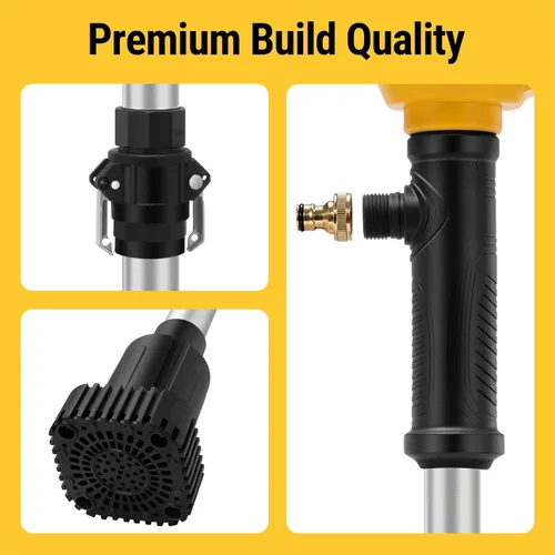 Miniatura 9 de Bomba de transferencia de agua sin escobillas compatible con batería Dewalt 20V (solo herramienta), 720GPH Bomba de agua inalámbrica sumergible
