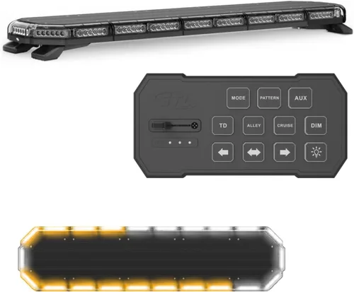 Miniatura 28 de SpeedTech Lights K-Force 47 - Barra de luz LED estroboscópica de policía de tamaño completo para montaje en techo, luces de advertencia para Verde