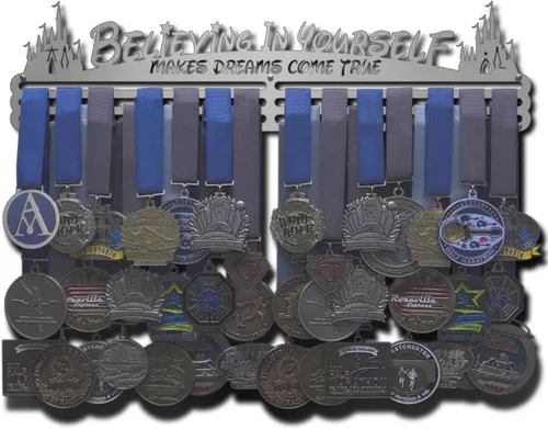 Miniatura 12 de Allied Medal Hangers - Creer en ti mismo hace que los sueños se hagan realidad - Múltiples opciones de tamaño disponibles - Soporte para medallas