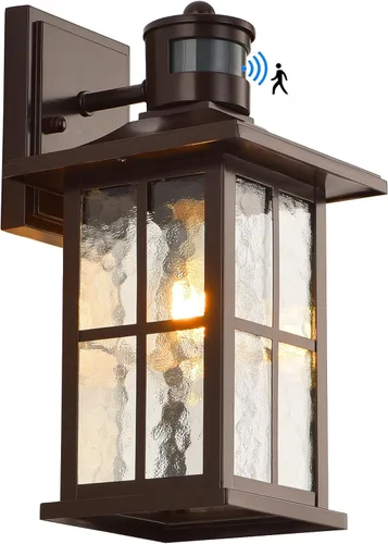 Miniatura 8 de FLEDAVID Luminarias de Pared Exteriores con Sensor de Movimiento del Anochecer al Amanecer, Farol de Porche Exterior Blanco, Iluminación de Aplique