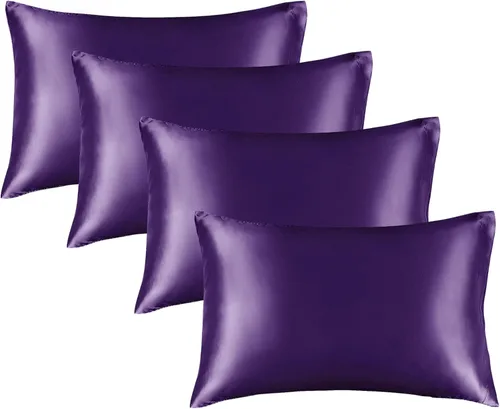 Miniatura 124 de Bedelite Funda de almohada de satén para el cuerpo, súper suave y refrescante, para el cabello y la piel, transpirable, sedosa y larga, 20 x 54 Rosa