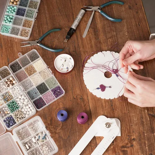 Miniatura 5 de uxcell 1000 cuentas redondas de engarzado, cuentas espaciadoras de extremo de crimpado de 0.079 pulgadas, pequeños topes para hacer pulseras y Oro