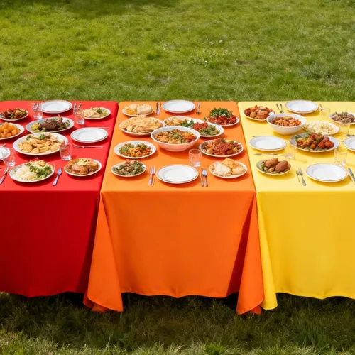 Miniatura 6 de Mantel de Mesa de Plástico Desechable 6 Piezas Manteles Rectangulares Coloridos Cubiertas de Mesa para Decoraciones de Fiestas de Cumpleaños, Bodas