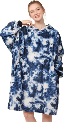 Miniatura 8 de LetsFunny Manta con Capucha, Sudadera Manta de Forro Polar Sherpa de Gran Tamaño Usable, Súper Suave Cálida y Acogedora con Bolsillo Gigante, Girasol