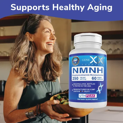 Miniatura 8 de Genex Formulas 250 mg NMNH (60 cápsulas - 30 porciones) Uthpeak NMNH (mononucleótido de dihidronicinamida) NAD+ precursor para un envejecimiento
