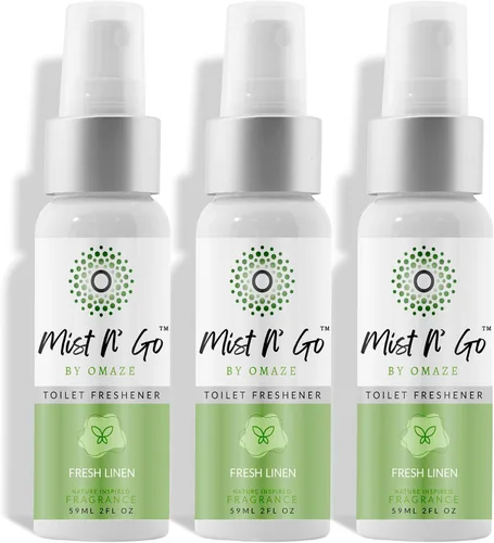 Miniatura 59 de Mist N' Go by Omaze - Aerosol de Baño de Viaje para Inodoro Eliminador de Olores - Aerosol de Inodoro de Viaje para Ambientador de Aire de Baño