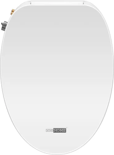 VIVOHOME Asiento de inodoro con calefacción inteligente con boquilla autolimpiante para limpieza trasera y delantera, secador de aire caliente con