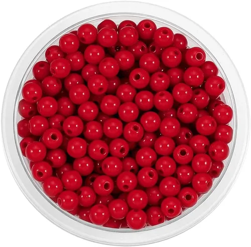 Miniatura 8 de 200 cuentas redondas acrílicas de 0.394 a 0.787 pulgadas (6 a 0.787 in) de color caramelo, cuentas espaciadoras sueltas para manualidades para hacer