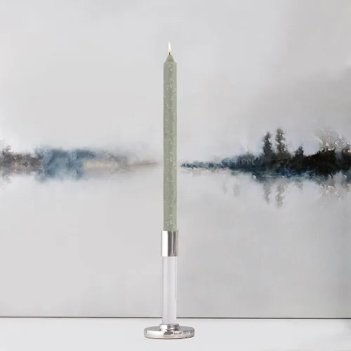 Miniatura 6 de Root Candles Juego de velas de cena sin perfume de 12 unidades, sin goteo, Timberline™ Arista™ mejoradas, 9 pulgadas, verde salvia