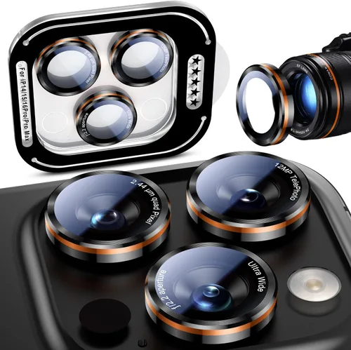 Miniatura 8 de Uyiton para iPhone 17 Pro Max/17 Pro/16 Pro Max/16 Pro/15 Pro Max/15 Pro/14 Pro Max/14 Pro Protector de lente de cámara - Cubierta de cámara