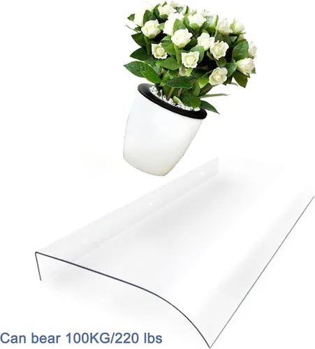 Miniatura 6 de Toldo moderno para exteriores, toldo transparente para puerta delantera, toldo invisible, cubierta de policarbonato con protección UV, refugio