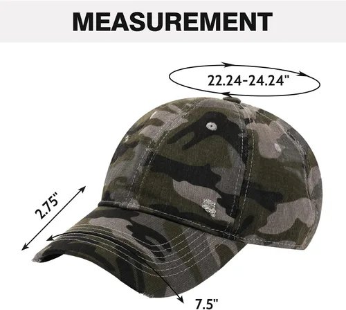 Miniatura 6 de VODIORE Vintage Washed Cap Distressed Baseball Caps Unisex Adjustable Dad Hats