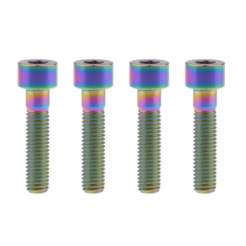Miniatura 47 de Tornillos de titanio Ti M8 x15 20 25 30 35 40 45 50 60 2.756 in 0.049 in de paso hexagonal Allen Tornillos de cabeza hueca paquete de 4