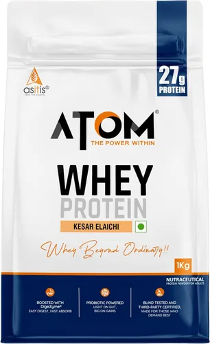 Miniatura 11 de Asitis Nutrition AS-IT-is Atom Whey Protein with Digestive Enzimas Certificado US Labdoor para precisión y pureza 0.95 oz de proteína 0.27 oz