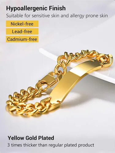 Miniatura 5 de PROSTEEL Pulsera personalizada para hombres y mujeres, con fecha de nombre, con grabado inicial y cita de inicial, pulseras de identificación