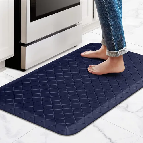 Miniatura 47 de HappyTrends Alfombras antifatiga para cocina, 4/5 pulgadas de grosor, antideslizantes, impermeables, ergonómicas, cómodas para cocina, suelo, hogar