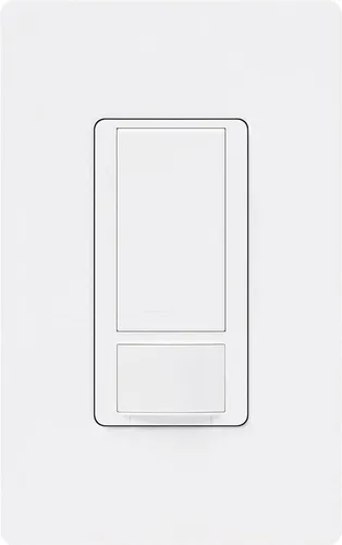 Miniatura 2 de Lutron Maestro Interruptor de luz con sensor de movimiento y placa de pared para baño, garaje, lavandería, cualquier bombilla, sensor de ocupación