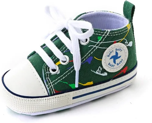 Miniatura 171 de Zapatos deportivos de lona de lona para bebés y niñas, suela antideslizante suave, suela antideslizante