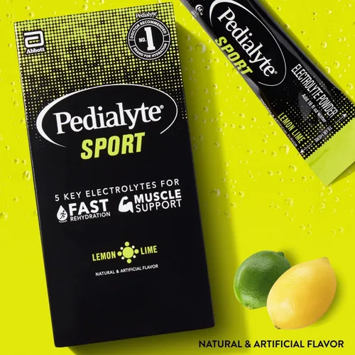 Miniatura 2 de Pedialyte Polvo de electrolitos deportivos, hidratación rápida con 5 electrolitos clave para apoyo muscular antes, durante y después del ejercicio
