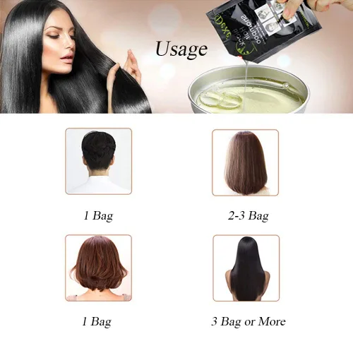 Miniatura 6 de Champú de tinte instantáneo para el cabello Champú semipermanente para el cabello - 10 bolsas/caja (negro)