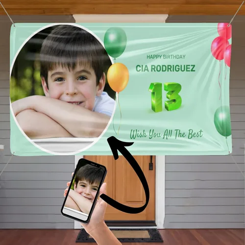 Miniatura 18 de NiceMemoryLLC - Cartel de vinilo personalizable con texto en inglés «Happy Birthday», telón de fondo de fiesta, regalo y decoración, de NiceMemoryLLC