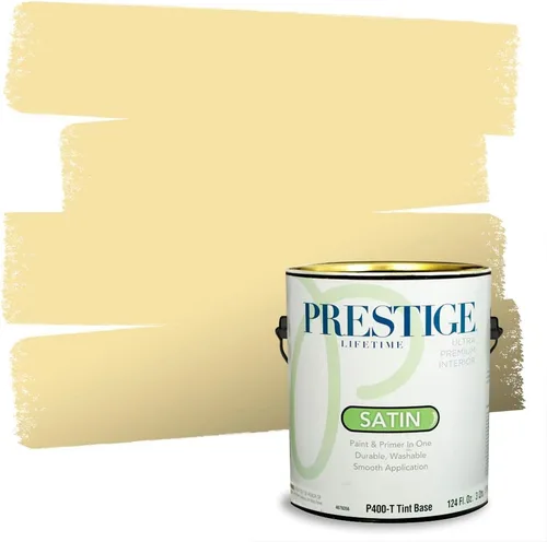 Miniatura 254 de PRESTIGE Paints Exterior Paint and Primer In One, 1-Gallon, Satin, Comparable Match of Benjamin Moore* Royal Linen* 931BM-PCM