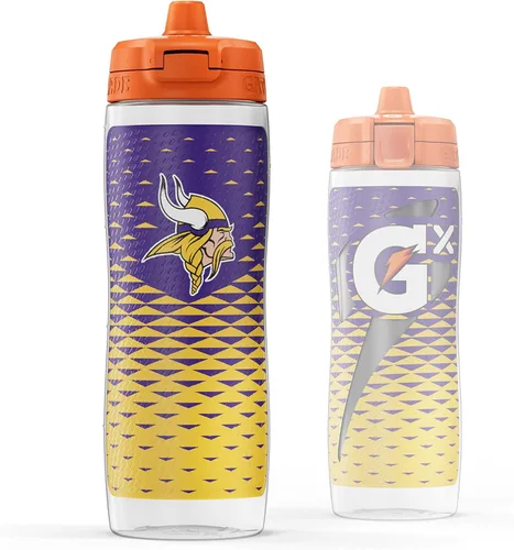 Miniatura 10 de Gatorade Gx NFL - Botellas antideslizantes para apretar, 30 onzas líquidas, sistema de hidratación Gx