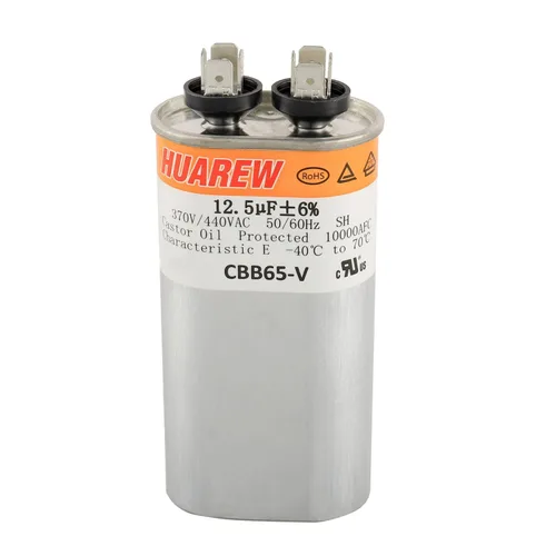 12.5 uF MFD ±6% 370/440 VAC CBB65 Condensador de arranque ovalado para arranque del ventilador y aire acondicionado o bomba de calor o