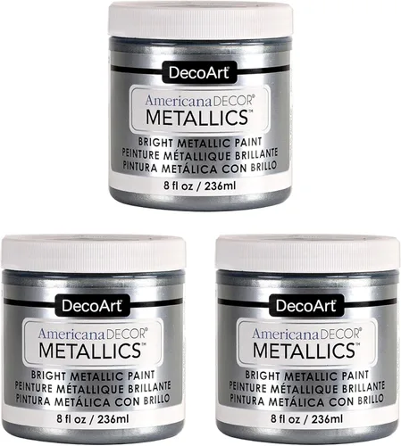 Miniatura 34 de DecoArt Americana Decor Metallics - Pintura metálica de oro de 24 quilates, paquete de 3 (8 onzas líquidas), pinturas metálicas de bricolaje