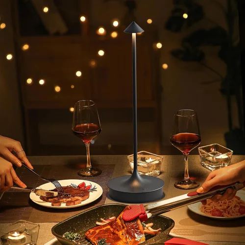 Miniatura 2 de Lámparas de mesa inalámbricas recargables, lámpara de escritorio LED de 4000 mAh, funciona con pilas, para exteriores, impermeable, portátil