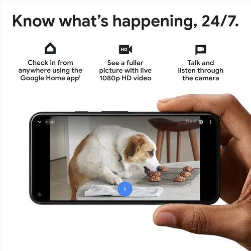 Miniatura 3 de Google Nest - Cámara de seguridad (cableada) - 2ª generación - Niebla, 1080p, solo movimiento