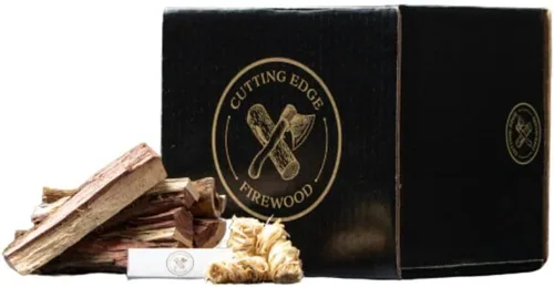 Miniatura 5 de Cutting Edge Firewood - Caja de leña artesanal de nogal Madera dura seca al horno de primera calidad Quemadura caliente y duradera con rico