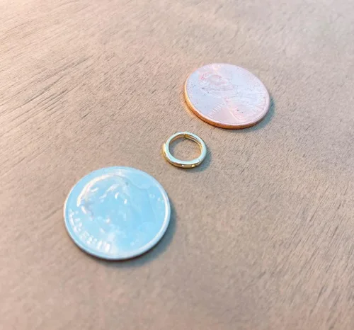 Miniatura 2 de Aretes en oro amarillo o blanco de 14K de 1.5mm de grosor (8x 8mm)