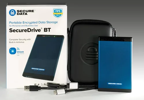 Miniatura 3 de SecureData SecureDrive BT 1TB Hardware Encriptado USB 3.0 Ext Drive FIPS 140-2 Nivel 3 Desbloqueo a través de la aplicación de teléfono compatible