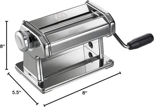 Miniatura 3 de MARCATO Hecho en Italia Atlas 150 Roller Máquina manual de pasta, acero cromado