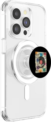 Miniatura 3 de Tocadiscos de vinilo de los años 70 y 80, reproductor de música retro DJ músico PopSockets MagSafe PopGrip para iPhone