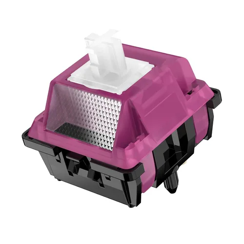 Miniatura 7 de DUROCK Interruptor Lotus negro, interruptores lineales de alta precisión 2.24 oz de resorte largo pre-lubricado RGB interruptores de teclado