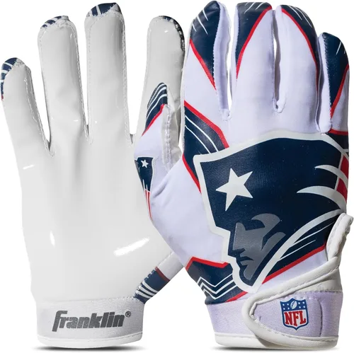 Miniatura 35 de Franklin Sports - Guantes de receptor de fútbol americano juvenil de la NFL, par de guantes de fútbol para niños con logotipos de equipos de la NFL