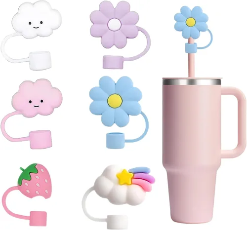 Miniatura 14 de LDKEDKF 11 piezas de cubiertas para pajitas de vaso Stanley, tapa de silicona para pajitas de vaso Stanley de 30 y 40 onzas con vasos, accesorios