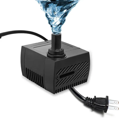 Miniatura 9 de Bomba de agua sumergible de 800 GPH (3000 L/H, 24 W), bomba de fuente ultra silenciosa con 2 boquillas, cable de alimentación de 6.5 pies