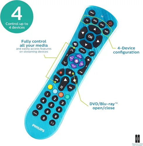 Miniatura 3 de Philips - Mando a distancia universal, reemplazo universal de mando a distancia para TV, mando a distancia para TV Samsung, para reemplazo de mando