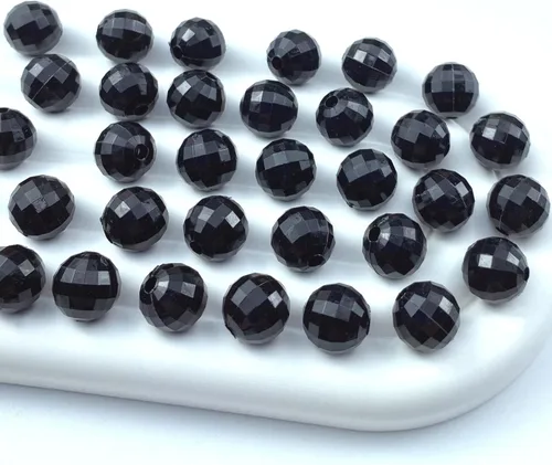 Miniatura 9 de 1000 cuentas facetadas redondas acrílicas de 0.236 pulgadas (0.236 in), cuentas espaciadoras de cristal, cuentas sueltas con múltiples facetas