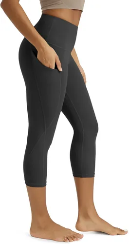 Miniatura 69 de ODODOS - Leggings capri de cintura alta para mujer con bolsillos, control de abdomen, no se transparentan, para entrenamiento atlético, running