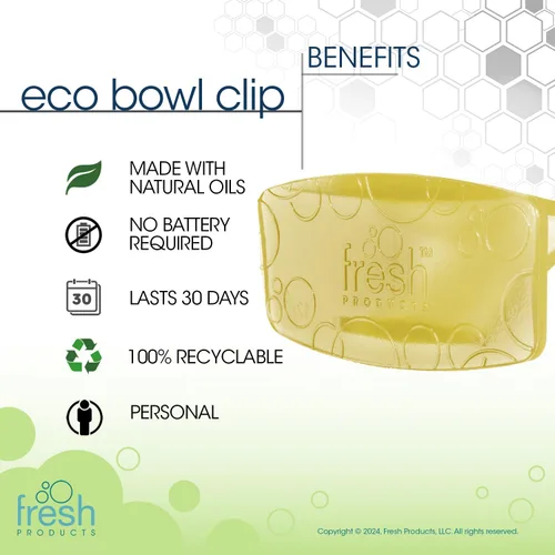 Miniatura 5 de Fresh Products Ambientador ecológico con clip, diseño versátil, ambientador de inodoro, sin químicos, aceites naturales, discreto, dura 30 días